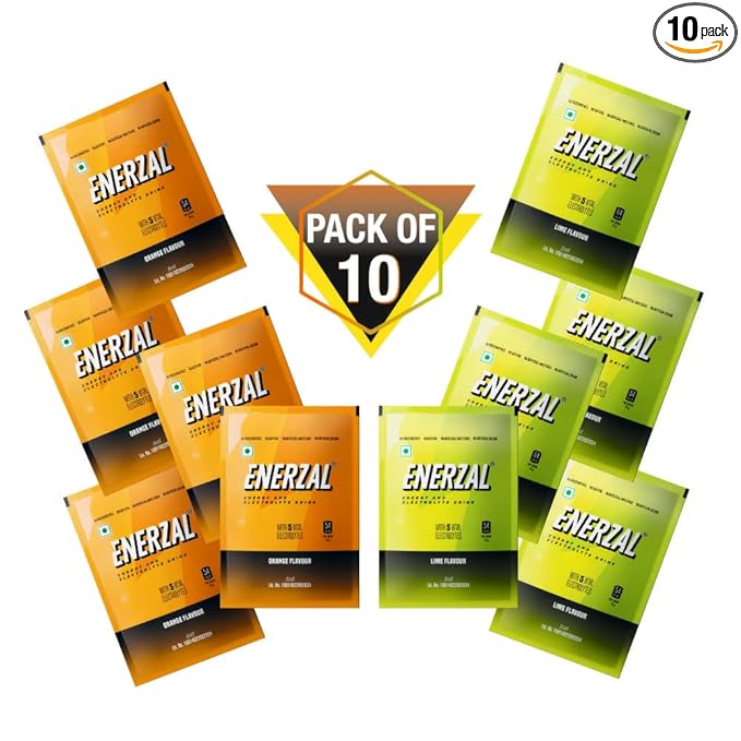 Enerzal Energy Drink Powder | Electrolytes | Quick Hydration | Orange