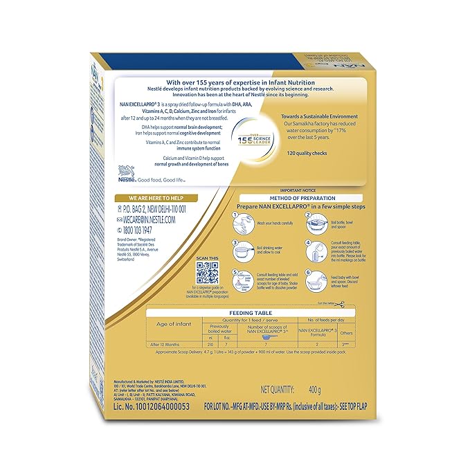 EXCELLAPRO Nestle Nan Excellapro 3 Follow-Up Formula-Powder After 12 Months - Stage 3