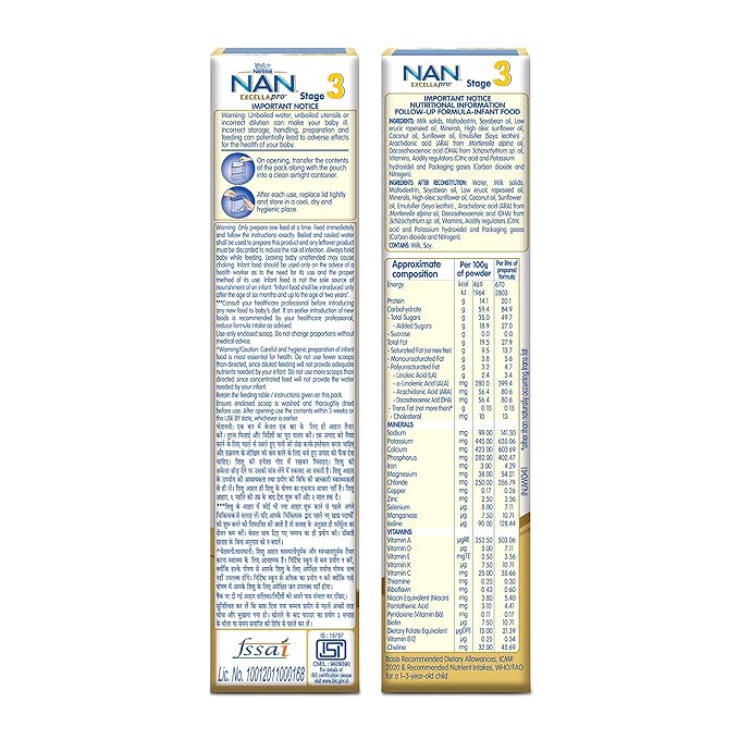 EXCELLAPRO Nestle Nan Excellapro 3 Follow-Up Formula-Powder After 12 Months - Stage 3