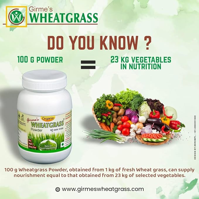 Girme Organic Wheatgrass Powder | Detox and Immunity