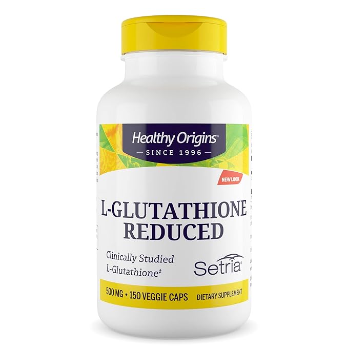 Healthy Origins Setria L-Glutathione 500mg | Natural Reduced | Antioxidant and Detox