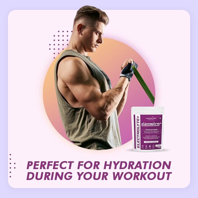 HealthyHey Electrolyte Powder | Ginger Extract | No Maltodextrin | Hydration | Orange
