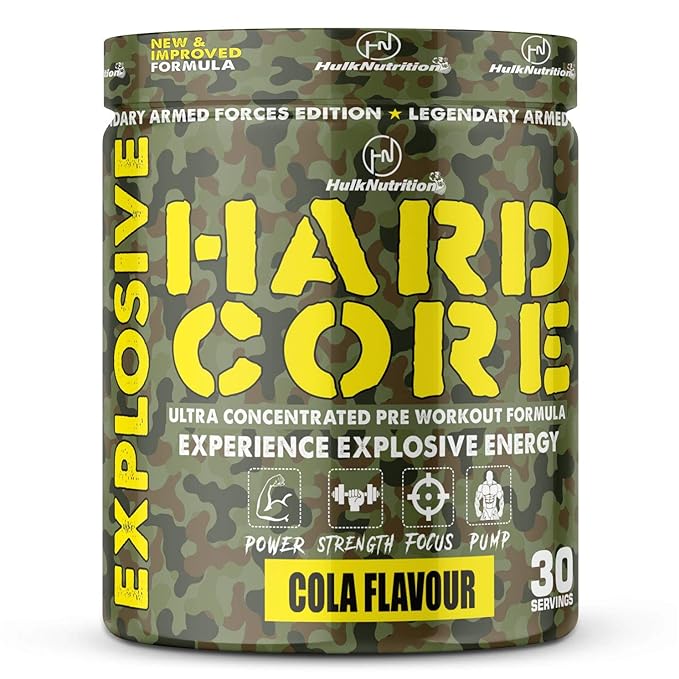 Hulk Nutrition Hardcore Pre-Workout | Creatine | Beta-Alanine | Explosive Energy | Fruit Punch