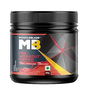 MuscleBlaze Pre-Workout Ripped | L-Citrulline | L-Arginine | L-Carnitine | Fat Burn