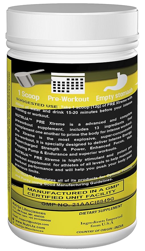 NutriJa Pre-Xtreme Pre-Workout | Energy and Performance Supplement