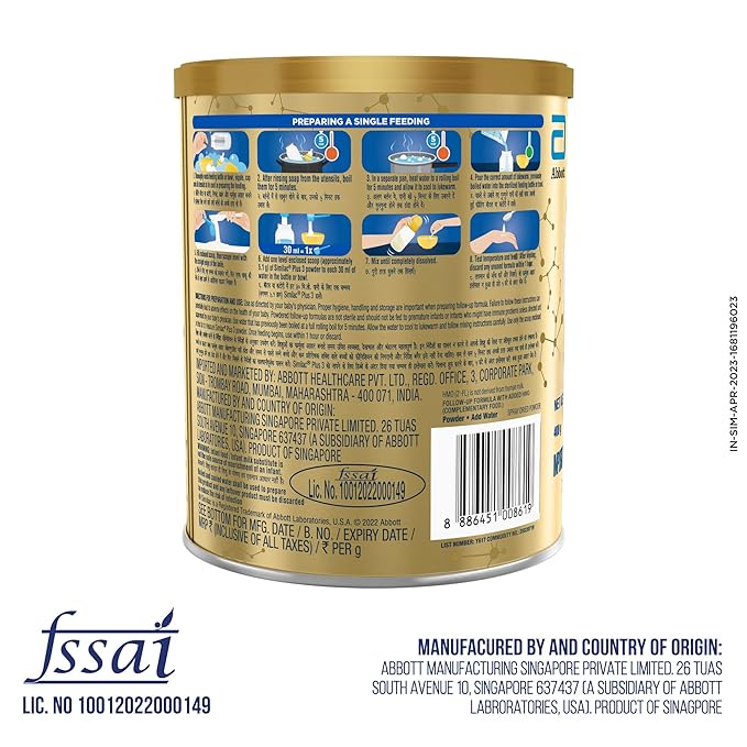 Similac Plus 3 Infant Milk Formula Powder - Stage 3 Upto 24 Months