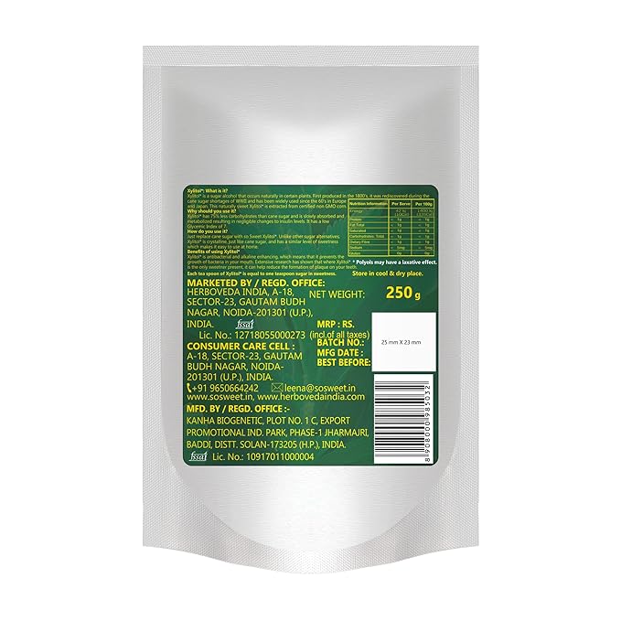 So Sweet Xylitol Natural Sweetener | Sugar-Free | Zero Calorie | Dental Friendly