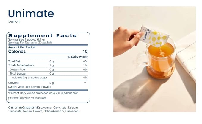 Unicity Unimate Green Mate Leaf Extract | Weight Management | Lemon Ginger