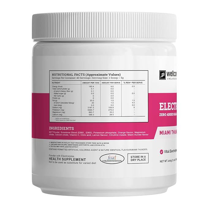 Wellcore Electrolytes | 5 Vital Electrolytes | Sugar-Free | Thunder Hydration