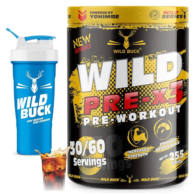 Wild Buck Pre-X3 Pre-Workout | Creatine | Boost Energy and Performance