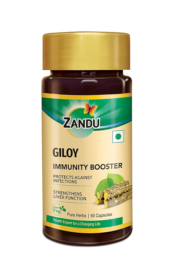 Zandu Giloy Guduchi Capsules | 60 Veg Capsules | Immunity Booster | Antioxidant