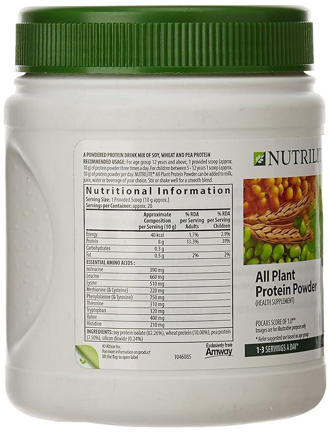 Amway Nutrilite All Plant Protein Powder | Soy, Wheat and Yellow Pea | Vegan | Daily Protein