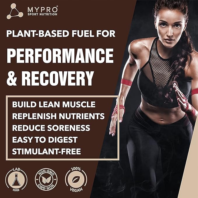 Mypro Sport Nutrition Plant Protein | Pea and Brown Rice | Vegan | Vitamins | Muscle Support