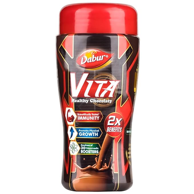 Dabur Vita Chocolate Health Drink | Bone and Muscle Nutrition Jar