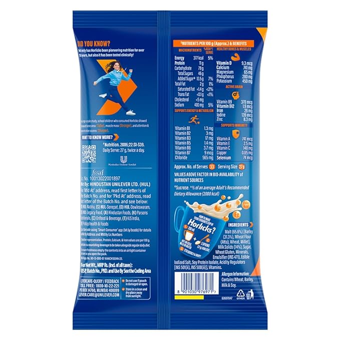 Horlicks Classic Malt Health Drink Pouch