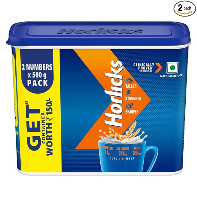 Horlicks Classic Malt Health and Nutrition Drink | Strength and Energy