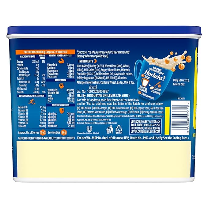 Horlicks Classic Malt Health and Nutrition Drink | Strength and Energy