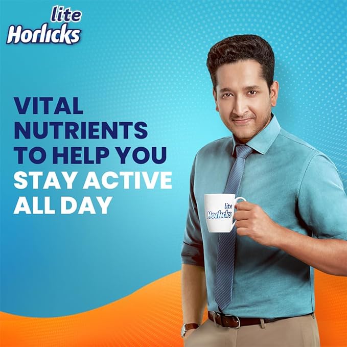 Horlicks Lite Badam Health and Nutrition Drink | Adults | No Added Sugar | 450g Refill