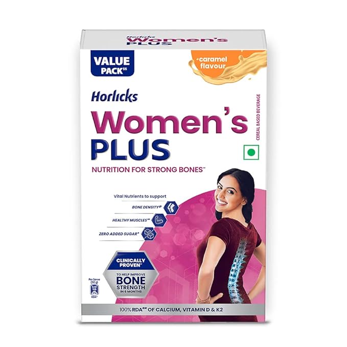 Horlicks Women Plus | CalSeal Formula | Bone Strength | Caramel | Refill