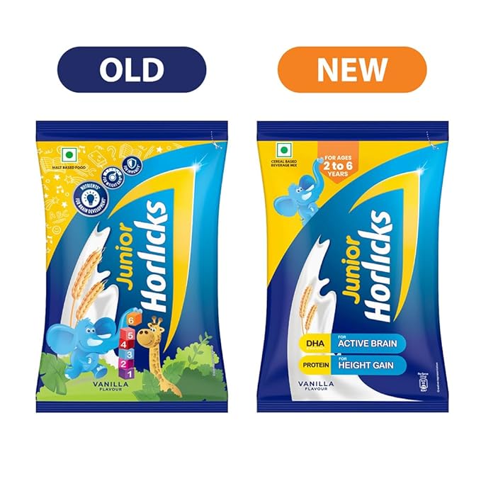 Horlicks Junior Health and Nutrition Drink | Children | Brain, Height and Growth | Vanilla
