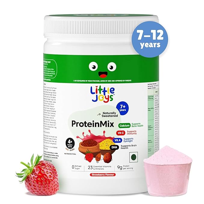 Little Joys ProteinMix Nutrition Drink | 7 - 12 Years | 9g Protein | Strawberry