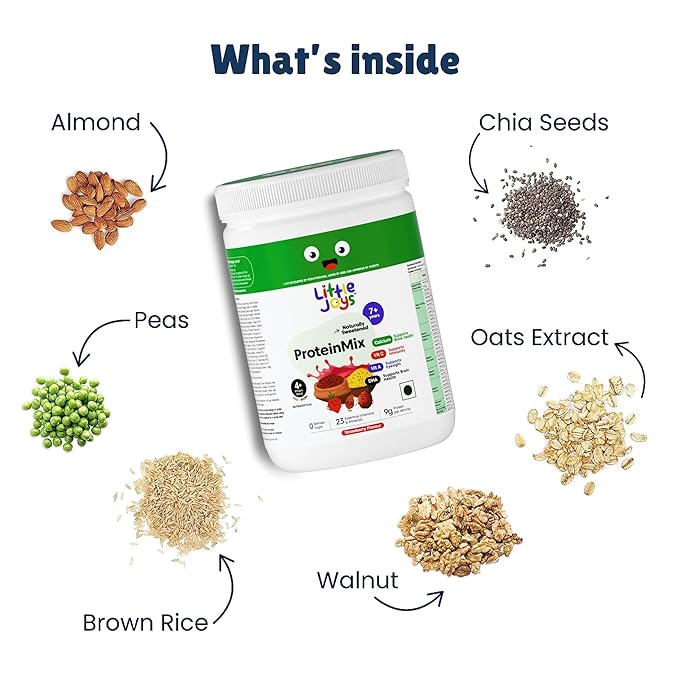 Little Joys ProteinMix Nutrition Drink | 7 - 12 Years | 9g Protein | Strawberry