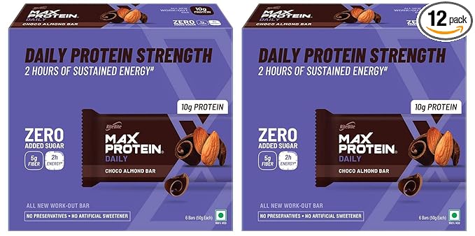 RiteBite Max Protein Daily Choco Almond Bars | High Protein | Box