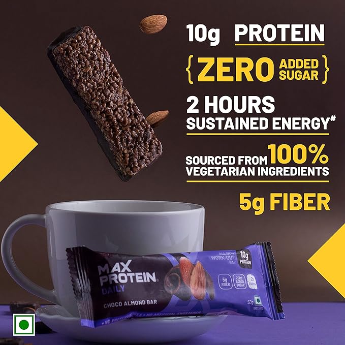RiteBite Max Protein Daily Choco Almond Bars | High Protein | Box
