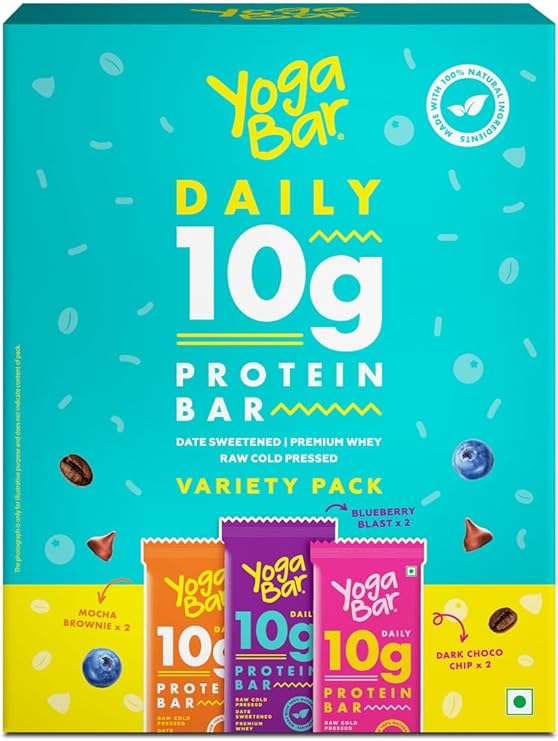 YogaBar 10g Protein Bar | Vitamins and Immunity | Gluten-Free | Healthy Snack