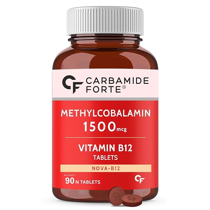 Carbamide Forte Methylcobalamin Vitamin B12 1500mcg | Nerve and Energy Support | Veg Tablets