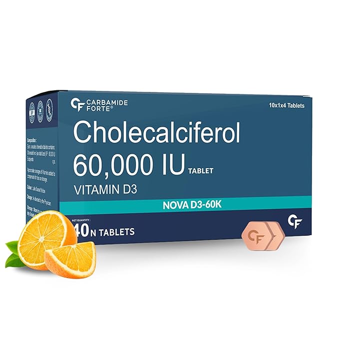 Carbamide Forte Vitamin D3 60000 IU | Chewable | Bone and Immunity Support