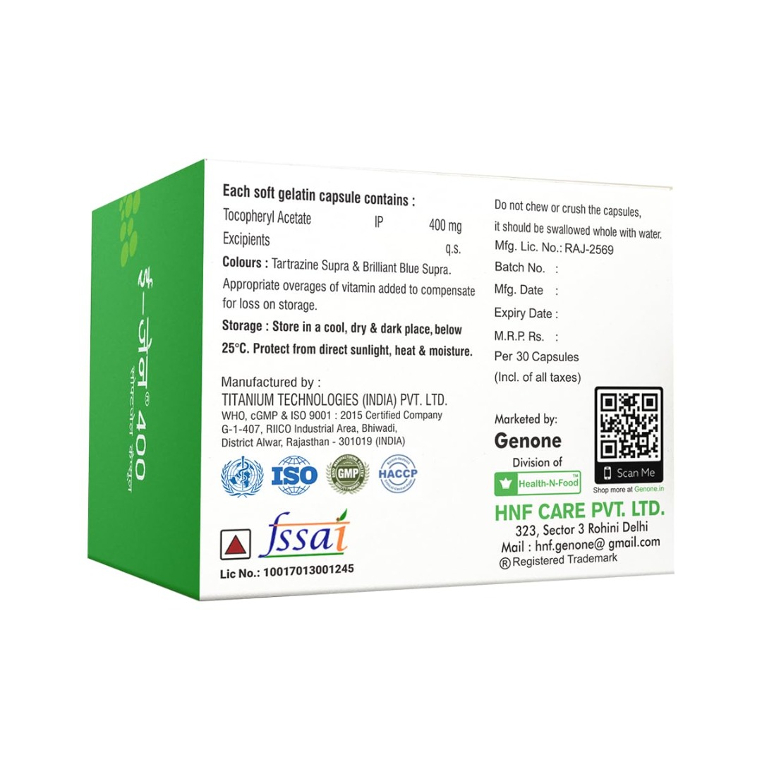 Genone Vitamin E Capsule | Glowing Skin | Nutrition and Antioxidant