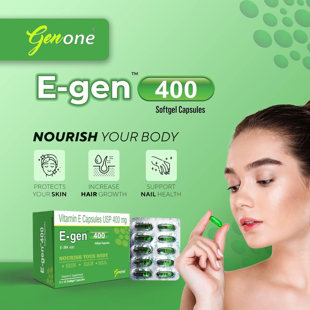 Genone Vitamin E Capsule | Glowing Skin | Nutrition and Antioxidant
