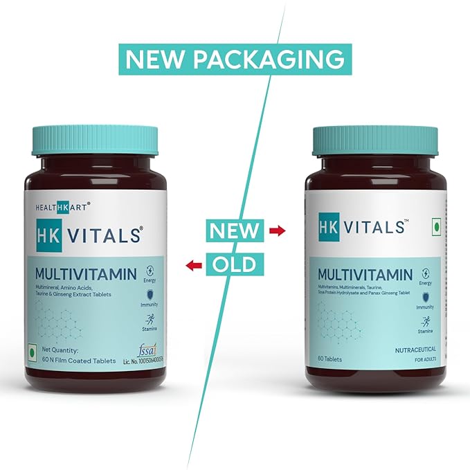 HealthKart Multivitamin | Ginseng Extract | Taurine and Multiminerals | Energy and Stamina