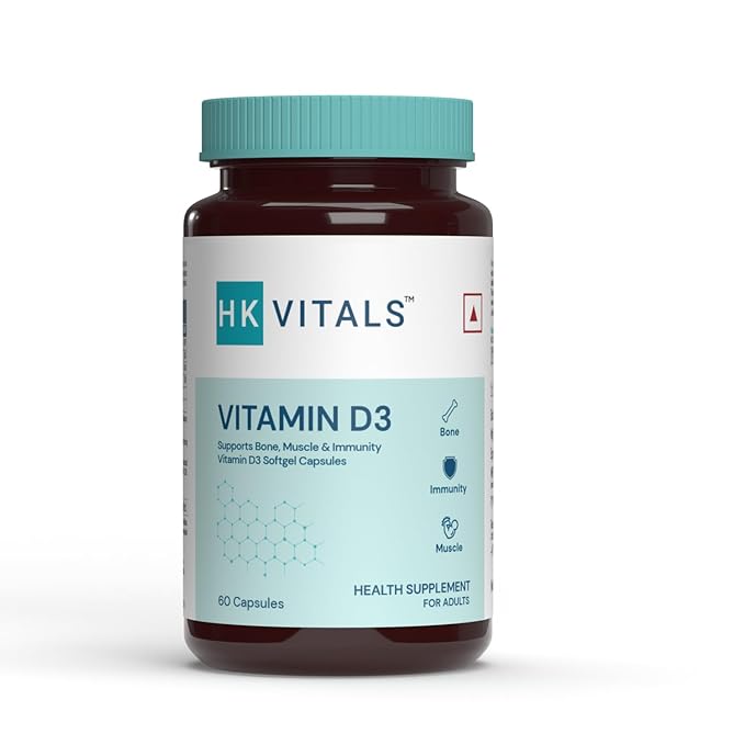 HK Vitals Vitamin D3 2000 IU | Bone Health | Muscle Strength and Immunity