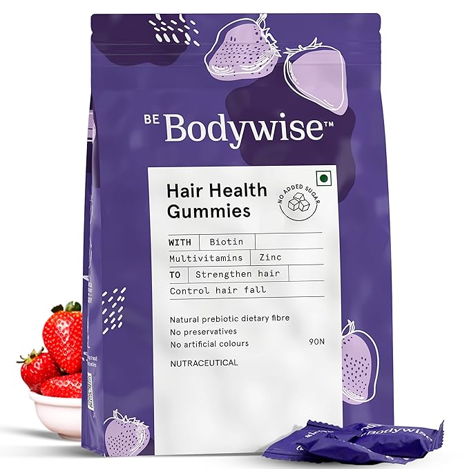 Be Bodywise Biotin Gummies | Hair Growth | No Added Sugar | Vitamins | 90 Days