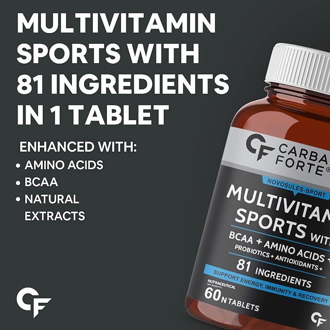 Carbamide Forte Multivitamin for Sports | BCAA | Amino Acids | Probiotics and Antioxidants