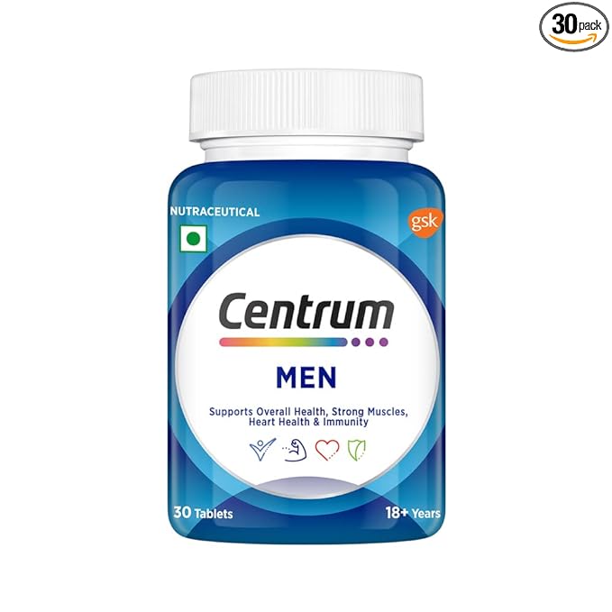 Centrum Men Multivitamin | Ginseng Extract | Immunity and Energy | Veg