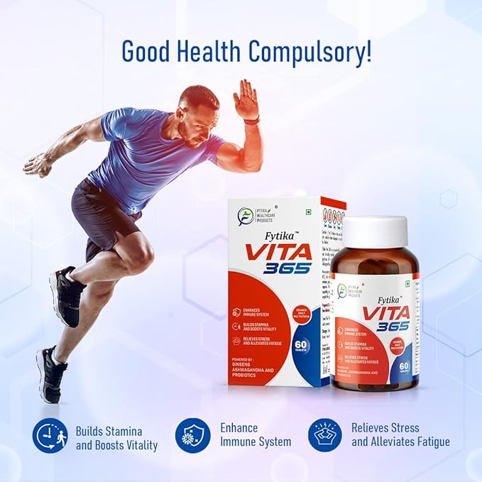 Fytika Vita 365 Multivitamin | Probiotics | Ashwagandha | Immunity and Gut Health