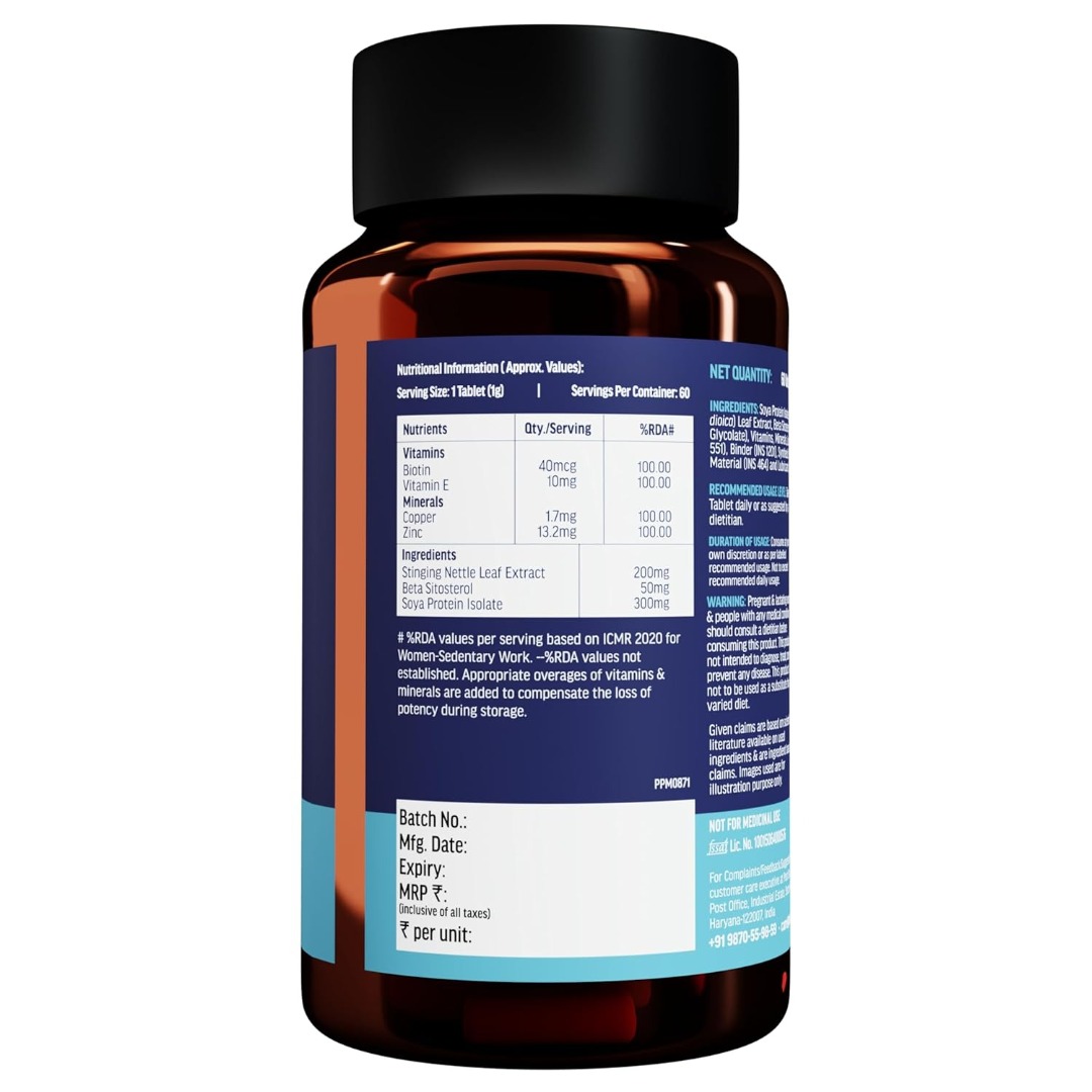 HK Vitals DHT Blocker | Stinging Nettle | Protein Synthesis | Stimulates Hair Growth