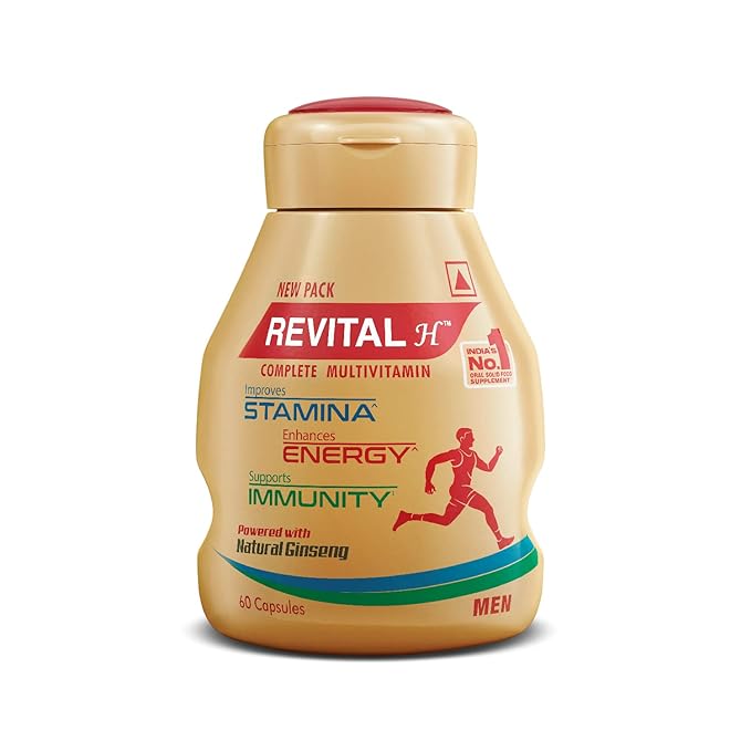 Revital H Men Multivitamin | Calcium | Zinc and Ginseng | Daily Healthules