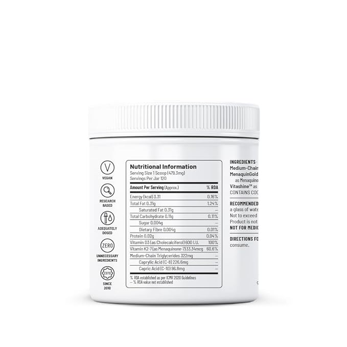 Unived MenaquinGold | Plant Based Vitamin K2 MK-7 | Immunity and Bone Health