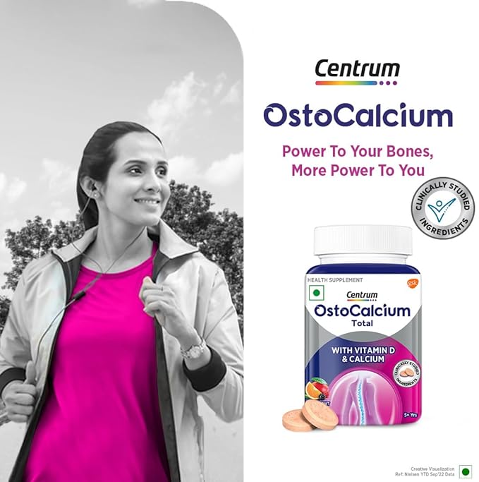 Centrum OstoCalcium Total Chewables | Vitamin D and Calcium | Strong Bones