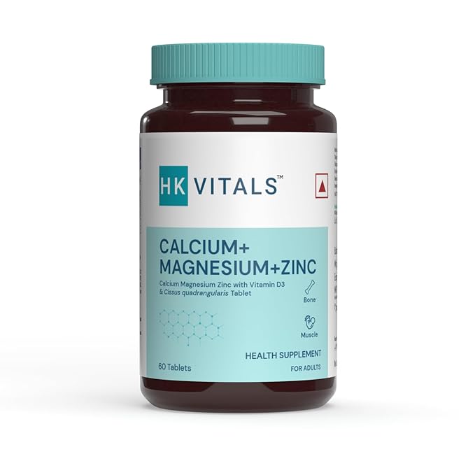 HK Vitals Calcium | Magnesium and Zinc | Vitamin D3 | Bone Health
