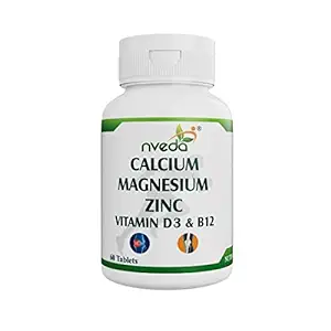 Nveda Calcium 1000mg | Vitamin D3 | Magnesium | Zinc and B12 | Bone Health