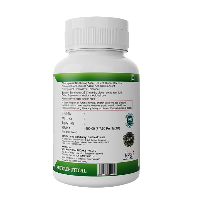 Nveda Calcium 1000mg | Vitamin D3 | Magnesium | Zinc and B12 | Bone Health