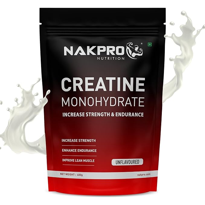 Nakpro Micronised Creatine Monohydrate | Fast Dissolving | Muscle Endurance | Unflavoured