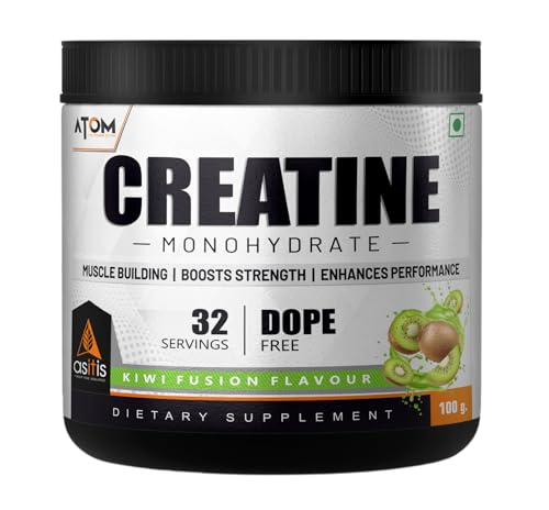 AS-IT-IS ATOM Creatine Monohydrate | 3g Creatine per Scoop | Micronised | Dope-Free | Strength | Unflavoured