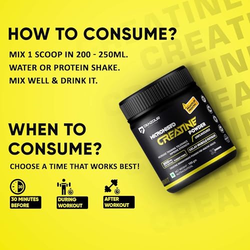 Denzour Nutrition Pure Micronised Creatine Monohydrate | Muscle Strength | Unflavoured
