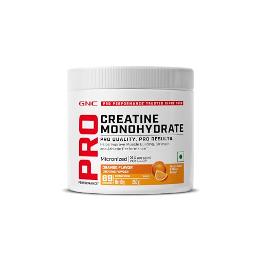 GNC Pro Performance Creatine Monohydrate | 3000mg Creatine per Scoop | Micronised & Instantised | Muscle Pump | Orange